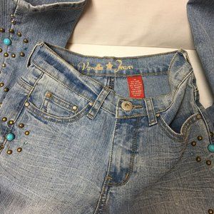 Vanilla Star Bling Leg Stretch Jeans Size 10 Girls